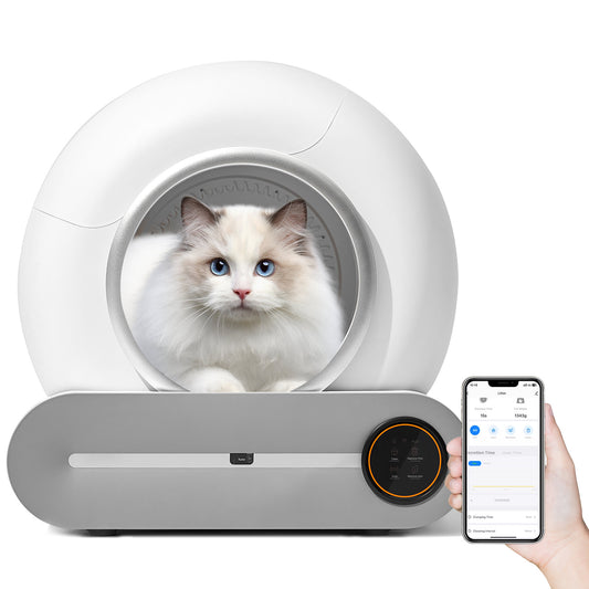 TAKOYI Self-Cleaning Cat Litter Box, Automatic Scooping and Odor Removal, App Control Support 2.4G WiFi, Smart Automatic Cat Litter Box with Liner