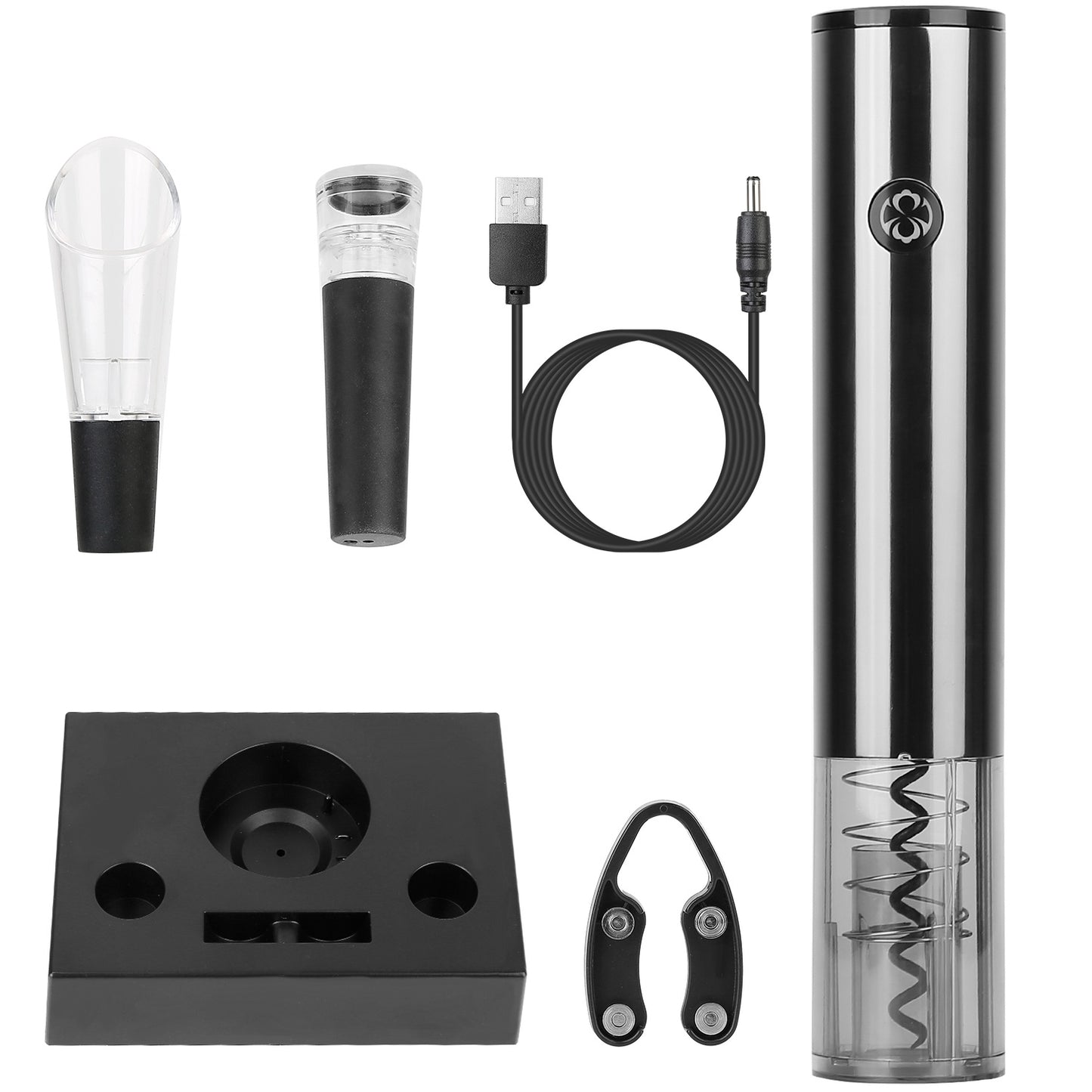 4 in 1 Electric Wine Opener Set Automatic Corkscrew Cordless Rechargeable Wine Opener