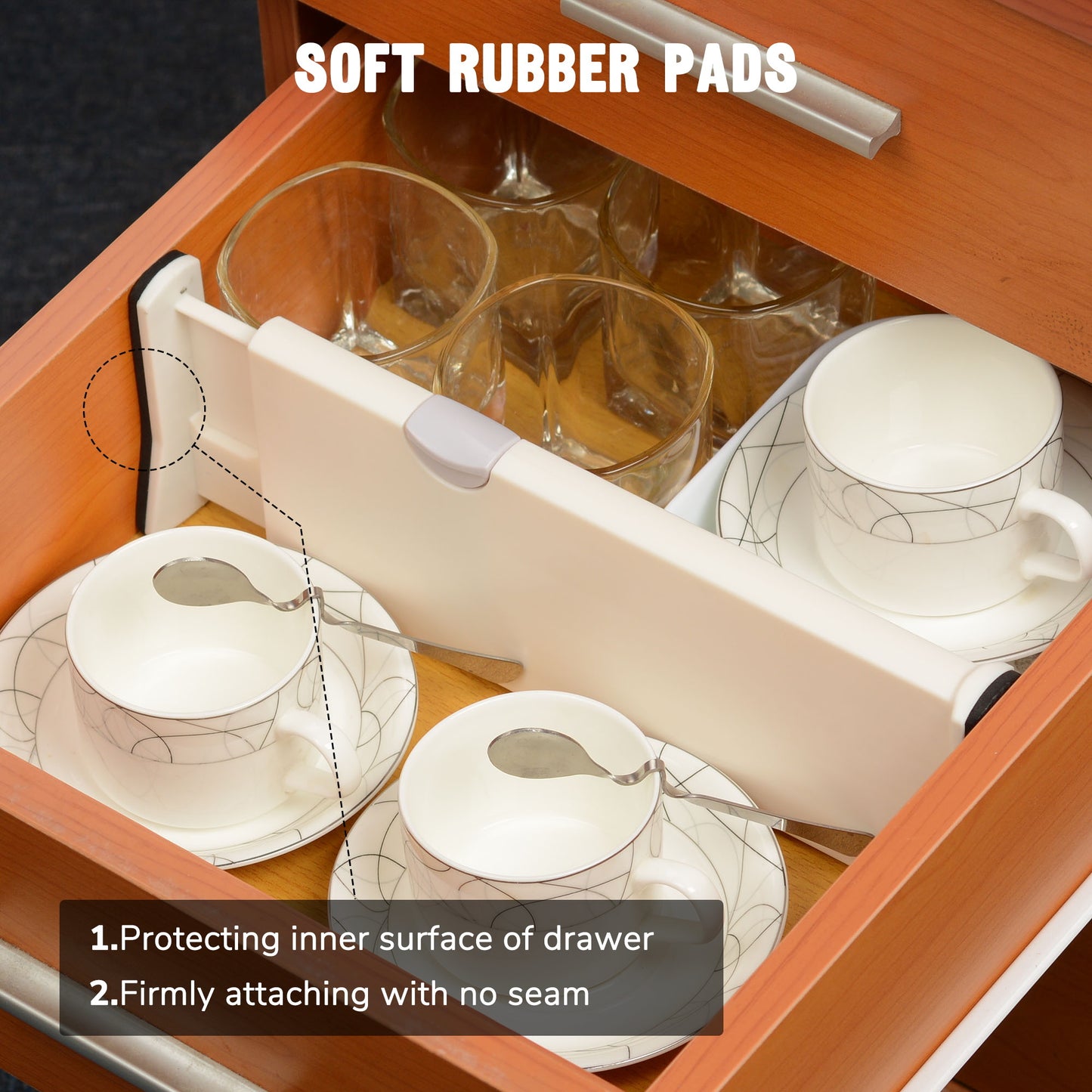 Adjustable drawer dividers organizers